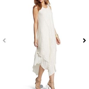 LOVELY LACE ANGLED-HEM DRESS- Chico’s